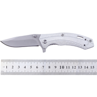 Draagbare Roestvrijstalen Opvouwbare Utility Mes Outdoor Camping Dagelijks Gebruik Survival Pocket Mes Met Aluminium Handvat