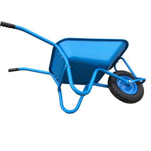 Brouette de chantier robuste WB5009 150 kg avec roue pneumatique 4.00-8, plateau en acier 0,6 mm thermolaqué, brouette de jardin - Product Image 4