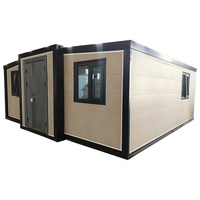 Maison conteneur extensible et pliable de 40 pieds, moderne, préfabriquée, isolée, étanche et résistante aux ouragans