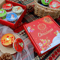 Coffret cadeau de bougies en cire de soja Beeman, boîte en fer blanc, décoration romantique, cadeau de Noël, décoration de la maison, ensemble de bougies parfumées, luxe