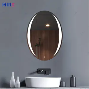 Заводские продажи, Безмедное настенное зеркало для ванной овальной формы, безпротивное для бритья