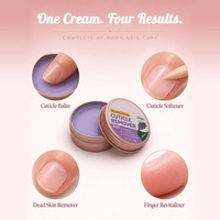 Crème Exfoliante pour Cuticules 4-en-1 20g à Base d'Huiles Végétales Végétaliennes, Adoucissant, Baume pour Peaux Mortes, Revitalisant pour Doigts, Raisin Pêche OEM ODM