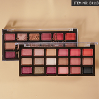 Palette de fards à paupières mats étincelants Menow E4113 OEM/ODM, étiquette privée, imperméable, cosmétiques, vente en gros, personnalisation en usine