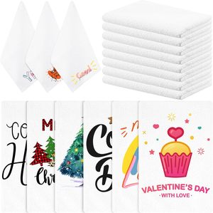 Blancs pour sublimation 16 x 24 pouces, serviettes en microfibre DIY pour le nettoyage de la cuisine - Product Image 1