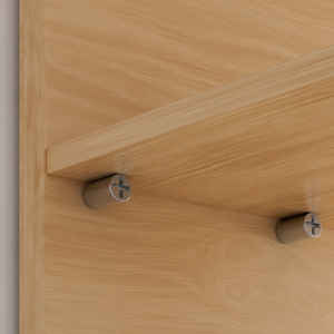Support d'étagère à vis intégré en fer nickelé pour armoire, bibliothèque, meuble – Moderne, simple et durable - Product Image 2