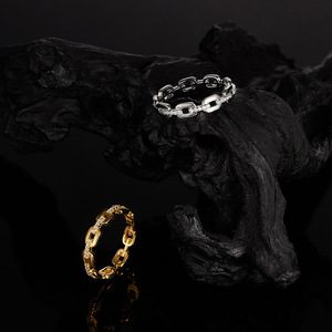Anillo de Plata de Ley Sólida S925 con Cadena y Moissanita Fina, Diseño de Lujo 2026 Cold Wind, Apilable, para Mujer, Anillo para el Dedo Índice - Product Image 3