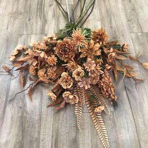 <span class=keywords><strong>81</strong></span> Styles Café Couleur Fleur Artificielle Soie Rose Pivoine Hortensia Fleur En Vrac En Gros - Product Image 2