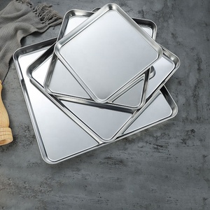 Plaque de cuisson carrée en acier inoxydable 15/20/25/30/<span class=keywords><strong>35</strong></span> <span class=keywords><strong>cm</strong></span>, plateau plat en acier inoxydable, plaque à <span class=keywords><strong>pizza</strong></span> en métal, plateau alimentaire rectangulaire - Product Image 4