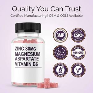 Gomitas de Zinc 30mg, Aspartato de Magnesio, Vitamina B6, Sabor Uva, 60 Unidades, Veganas, Sin OMG, Apoyo Energético <span class=keywords><strong>para</strong></span> Adultos, Gomitas de Vitaminas - Product Image 4