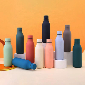 18oz Rubber Power Painting Small Mouth Stainless Steel <b>Coffee</b> Vaccum <b>Flask</b> Water Bottle for Hot Water with Rope Handle - Product Image 2