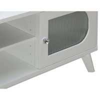 Mueble para TV de Madera Sólida Estilo Mid-Century Ecológico, Marca EVEREST, Muebles para Sala de Estar, Hecho en Vietnam, Precio Directo de Fábrica