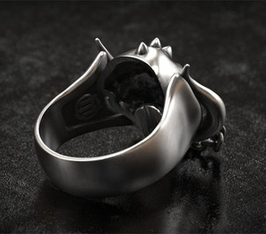 Bague de mariage punk gothique personnalisable en alliage à la mode pour fiançailles, anniversaire de Noël, cadeau de bijoux pour hommes - Product Image 3