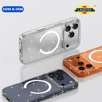 Coque de téléphone magnétique transparente à paillettes avec protection antichoc magnétique pour iPhone 18 17 Pro Max