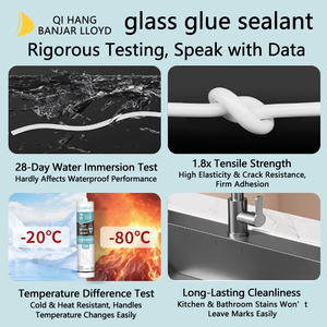 Scellant adhésif en silicone à base d'acide acétique à séchage rapide blanc pour usage en construction, pour verre, caoutchouc, portes, fenêtres, fabriqué en Thaïlande - Product Image 4