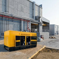 Générateur diesel commercial à cadre ouvert, silencieux, à faible bruit, verrouillable, avec ATS, refroidi par eau, pour 1/3 phase, vente en gros