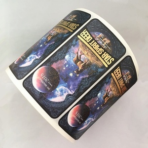 Custom Wine <strong>Label</strong> <strong>Embossing</strong> logo Stickers Food Sticker Wine <strong>Labels</strong> for Bottles Print Texture Sticker Gold Foil - Product Image 3