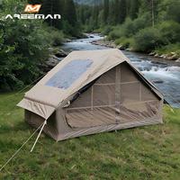 Tente familiale gonflable de luxe imperméable à trois couches pour 6 à 8 personnes, quatre saisons, très résistante, une chambre, en Oxford, pour le glamping
