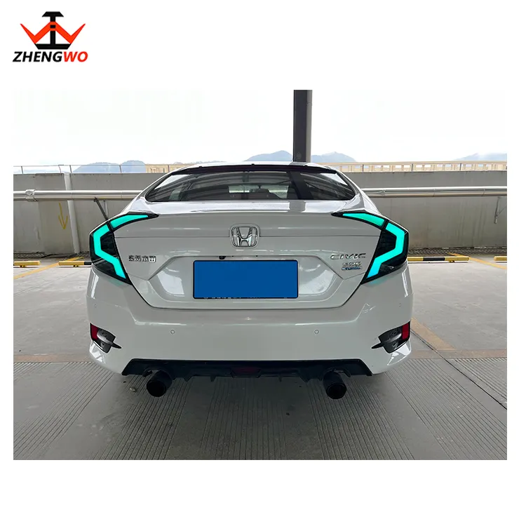 Zhengwo Factory Car Tail Light for Honda Civic 2016-2021 with Flashing Function Accessories DRL back lamp Custom Replacement