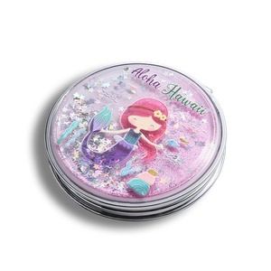 Wholesale Creative Quicksand Cute Girl Heart Cartoon Dual <b>Sides</b> Portable <b>Small</b> Makeup Mirror - Product Image 5
