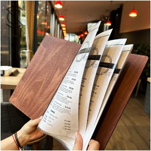 สมุดเมนูสั่งอาหารแบบไม้พรีเมียมสั่งทำพิเศษพร้อมสลักโลโก้พิมพ์ลาย ขนาด A4/A5 สำหรับร้านอาหารระดับ 5 ดาว จาก CshinRFID Wholesale - Product Image 5