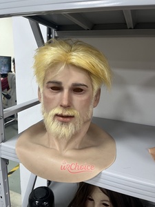 Suministro de Fábrica: Casco de Silicona de Grado Cinematográfico con Barba/Cabello Realista para Disfraz, OEM Personalizado, <span class=keywords><strong>Belleza</strong></span> y Cuidado Personal para Crossdressing - Product Image 2