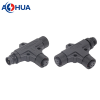 Connecteur étanche M12 en métal mâle-femelle de type T, 2 ou 3 broches, pour câblage d'extension DIY