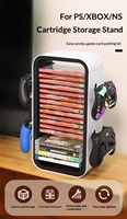 Support de rangement pour jeux PS/Xbox/Switch, support pour manettes et organisateur de disques de jeux pour PS5