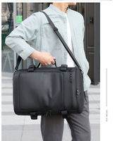 Mochila para ordenador portátil de negocios para hombre, nailon de alta densidad, resistente al agua, 15,6 pulgadas, almacenamiento de 7 capas, compartimento lateral abierto de 180, correa para equipaje