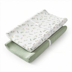 Cozy Changing Pad Sheets <b>Muslin</b> Changing Pad Cover for <b>Baby</b> Girls Boys - Product Image 2