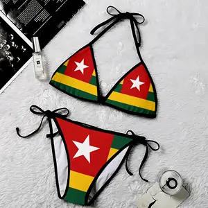 2pcs Bikinis Sexy Woman Swimwear Togo Country Flag Print Bikinis Woman Swimwear High Quality Sexy Swimsuits For Women 2023