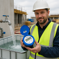Compteur d'eau industriel intelligent numérique à ultrasons sans vanne 4G NB-IoT M-Bus Zigbee LoRaWAN Modbus