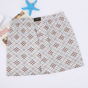 Herren <span class=keywords><strong>Tartan</strong></span> Plaid Boxershorts Button Fly Loose 100Polyester Custom Logo Plus Size Freizeit unterwäsche Mass Stocked Summer Boxer - Product Image 2