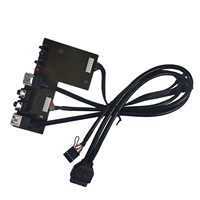 Boîtier d'ordinateur noir de haute qualité avec contrôle audio interne, double USB, panneau avant, câble de carte mère et interrupteur d'alimentation PLED