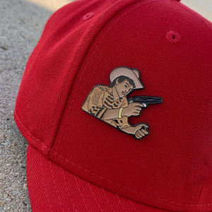 Spille per Cappelli CHAPO BLU Personalizzate all'Ingrosso, Spille con Cornice in Smalto Morbido - Product Image 3