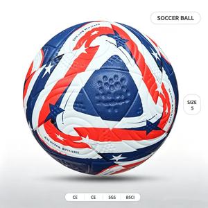 Pallone da <span class=keywords><strong>Calcio</strong></span> Termosaldato Prodotto da Azienda OEM, Misura 5, Ufficiale, in Pelle PU, per Interni/Esterni, Durevole, per Sport di Squadra - Product Image 1