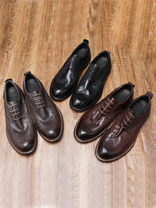 Zapatos Oxford de cuero para hombre con tacones altos, detalles de encaje formales, diseño antideslizante, adecuados para bodas de verano. - Product Image 6