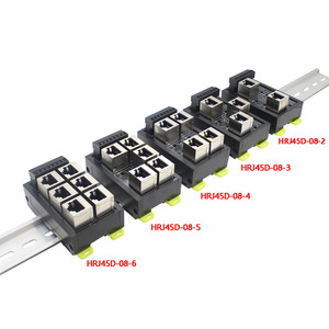 RJ45 8P8C nữ ổ cắm để thiết bị đầu cuối khối <span class=keywords><strong>Adapter</strong></span> PCB board Mạng RJ45 <span class=keywords><strong>Ethernet</strong></span> nối Din Rail núi - Product Image 1