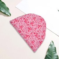 Vente en gros de sensibilisation aux cancers du sein Chapeau élastique à tête de mort Casquettes à motif imprimé pour femmes