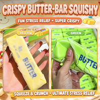 Jouet anti-stress en mousse PU souple et moelleuse, à remontée lente, en forme de beurre croustillant