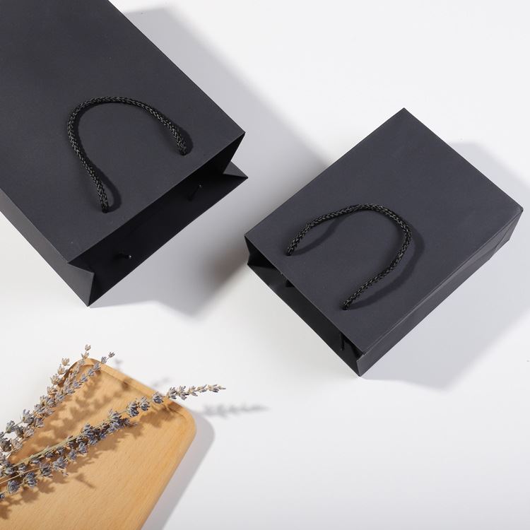 Papel negro Bolsa de compras