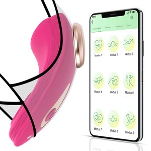 ワイヤレスAPPリモートコントロール陰核膣Gスポット刺激装置振動卵女性パンティー磁気クリップ付きウェアラブルバイブレーター - Product Image 1