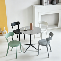 Best-seller de l'industrie, chaise de salle à manger en plastique nordique, plusieurs options de couleurs, pour bureau, café, restauration, magasin