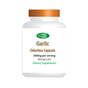 Kostenloser Versand 1 Flasche Organischer Geruchloser Knoblauch-Kräuterextrakt 20:1 500mg Stärke 90 Vegane Kapseln - Product Image 2