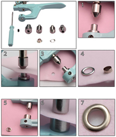 Pince à pression + 24 couleurs en plastique résine boutons pression bouton pression tissu cuir Rivets presse Machine outil de couture oeillets moules
