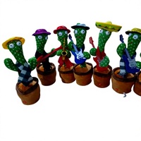 Vente en gros : Peluche Cactus Dansant, Chantant et Parlant, en forme de Plante, en coton rembourré, pour enfants, cadeau d'anniversaire, 11-30cm