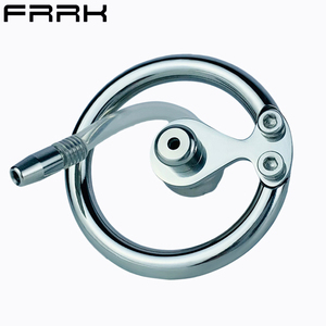 FRRK BDSM Sex Toy Cage de <span class=keywords><strong>chasteté</strong></span> avec cathéter urétral en métal en acier inoxydable serrure masculine pénis cage de coq pour hommes avec <span class=keywords><strong>ceinture</strong></span> - Product Image 2