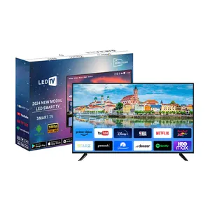 TV LED layar datar Normal menerima televisi TV Android 4K kustom TV pintar 24 inci 32 40 43 50 55 65 75 85 inci