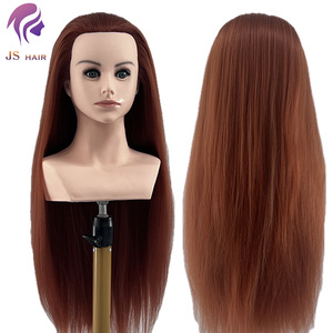 Precio al por mayor Europa cara peluquero entrenamiento muñeco maniquí cabeza con pelo hombro para práctica de peluquería - Product Image 4