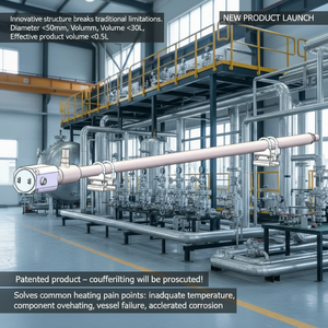 Chauffe-eau électrique industriel Hengye personnalisé, automatique, résistant à la corrosion, à faible débit, pour circulation à haute température dans les conduites de process - Product Image 3