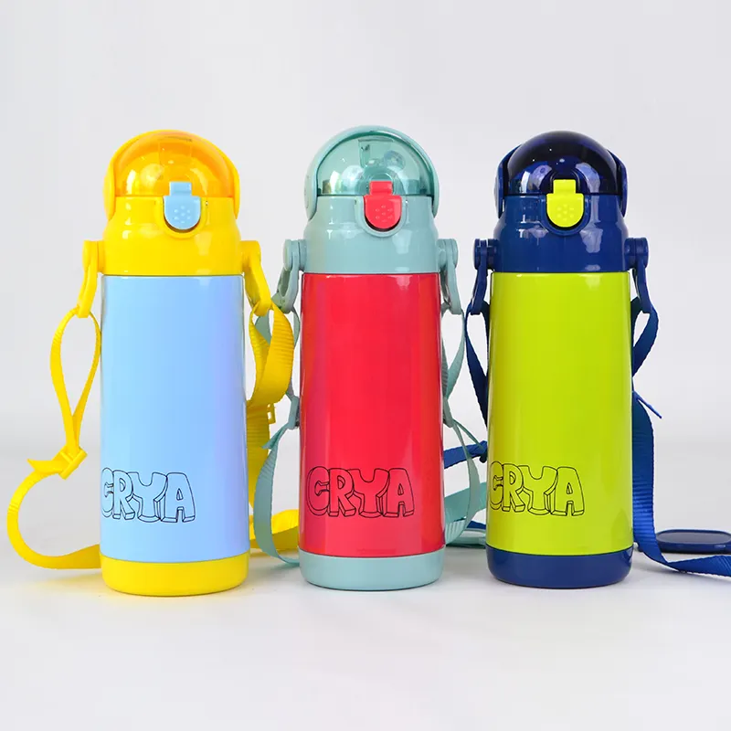 2022 hot sale wholesale 330ml stainless steel double wall vacuum insulated sublimation blanks kids sippy water bottles